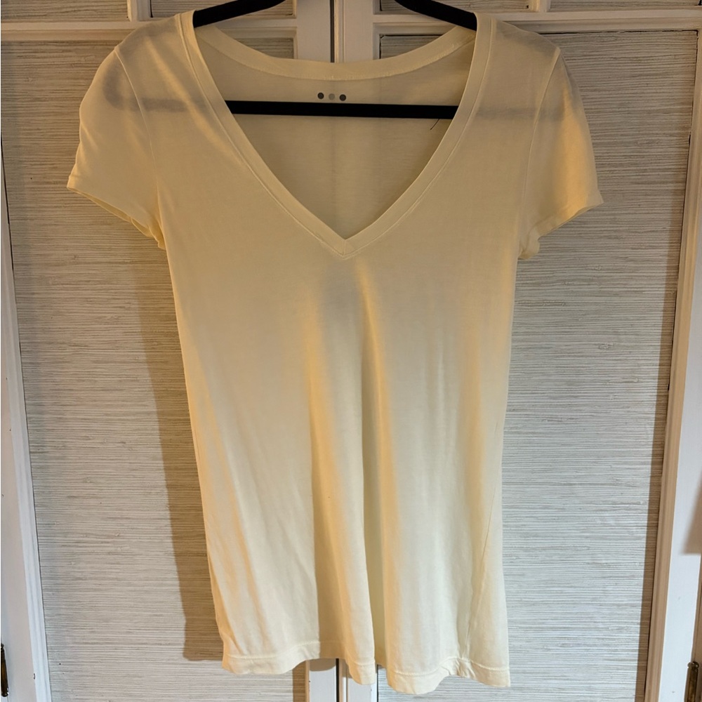 V-Neck Cream Women's Top